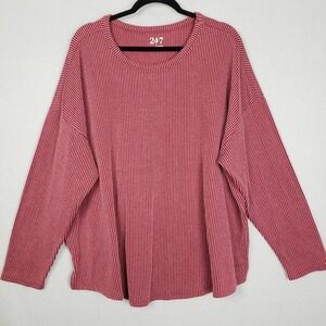Maurices Size 2X Thermal Knit Lightweight Sweater Mauve Rose Pink Everyday Comfy